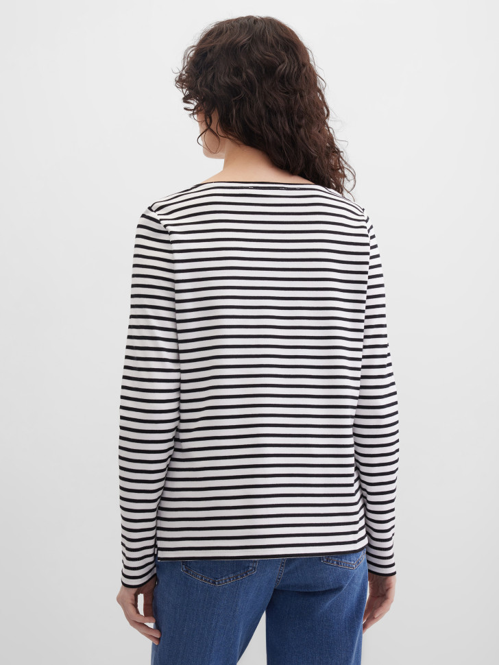 Лонгслив трикотажный в полоску