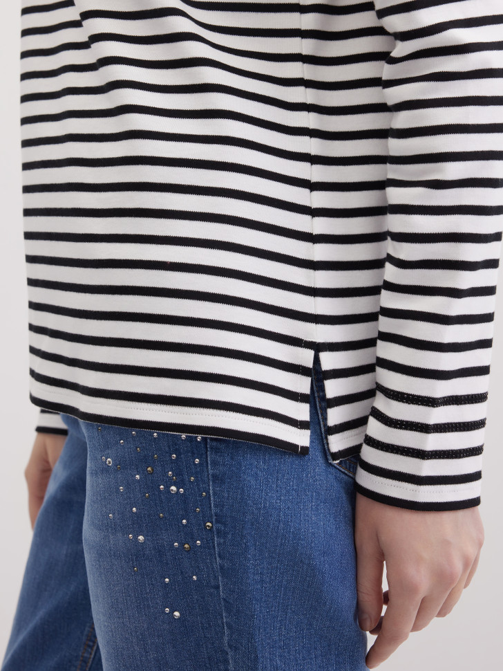 Лонгслив трикотажный в полоску