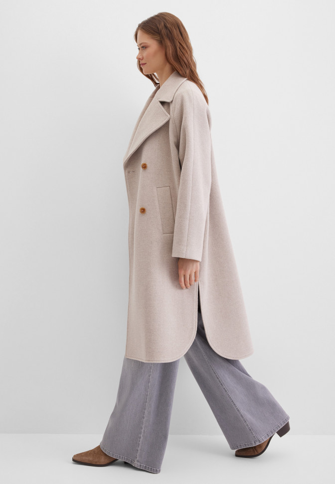 Пальто двубортное