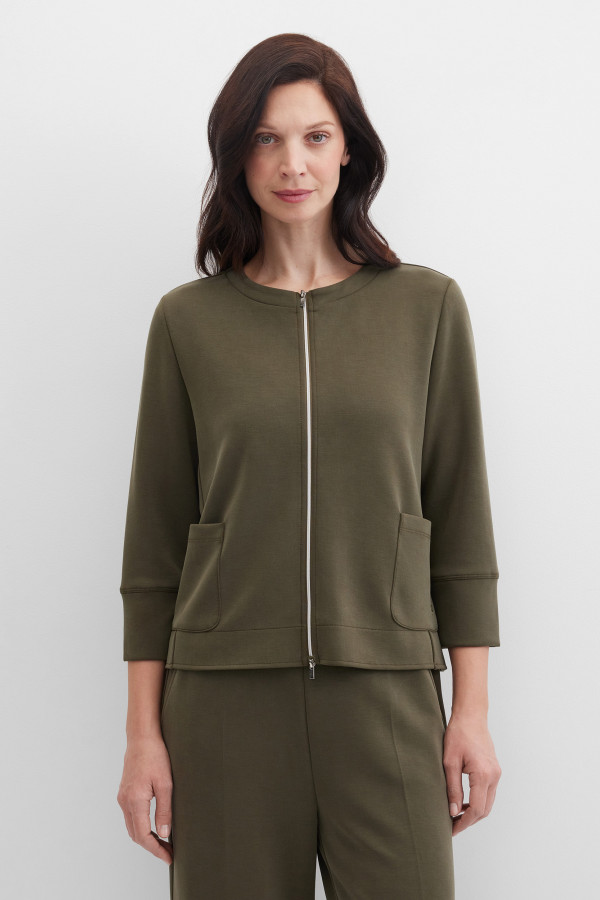 Жакет трикотажный на молнии