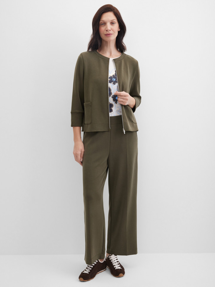 Жакет трикотажный на молнии