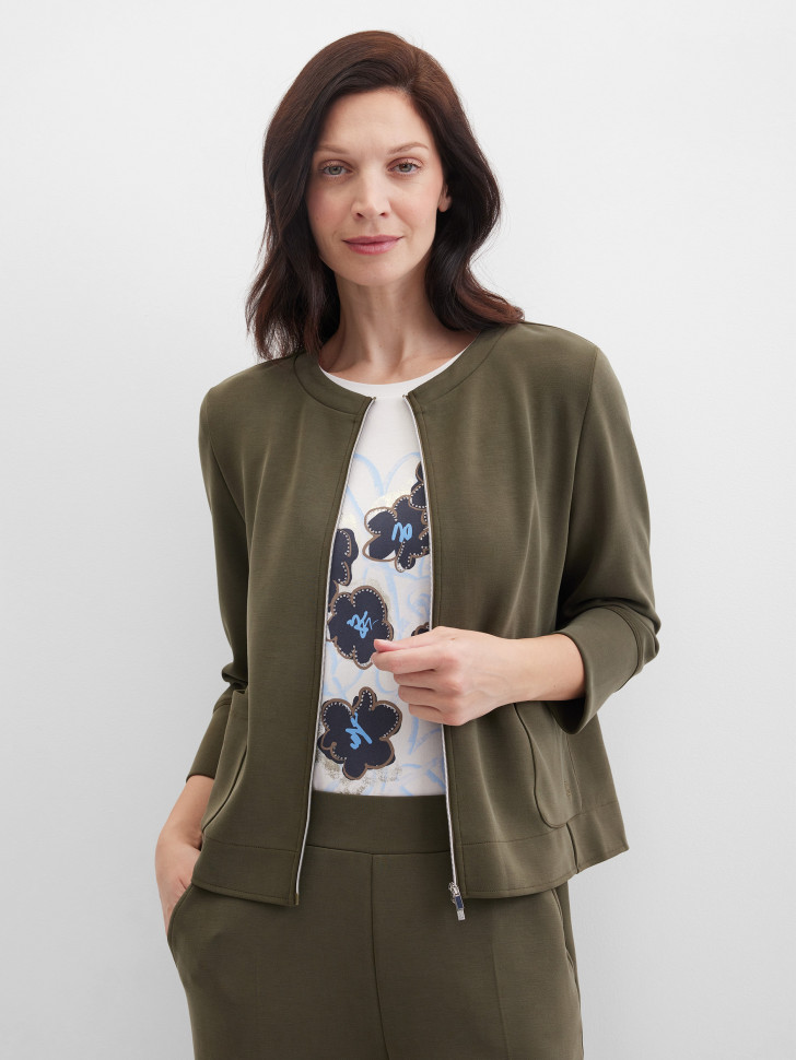 Жакет трикотажный на молнии