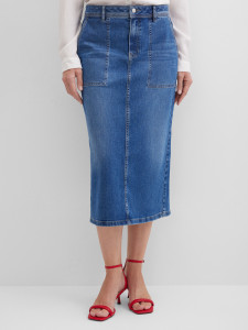 Юбка миди джинсовая