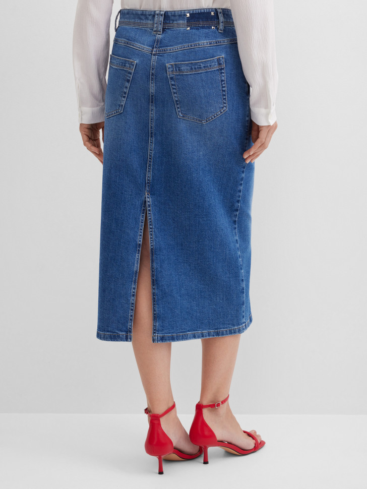 Юбка джинсовая миди прямая