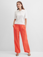 Брюки широкие из льна