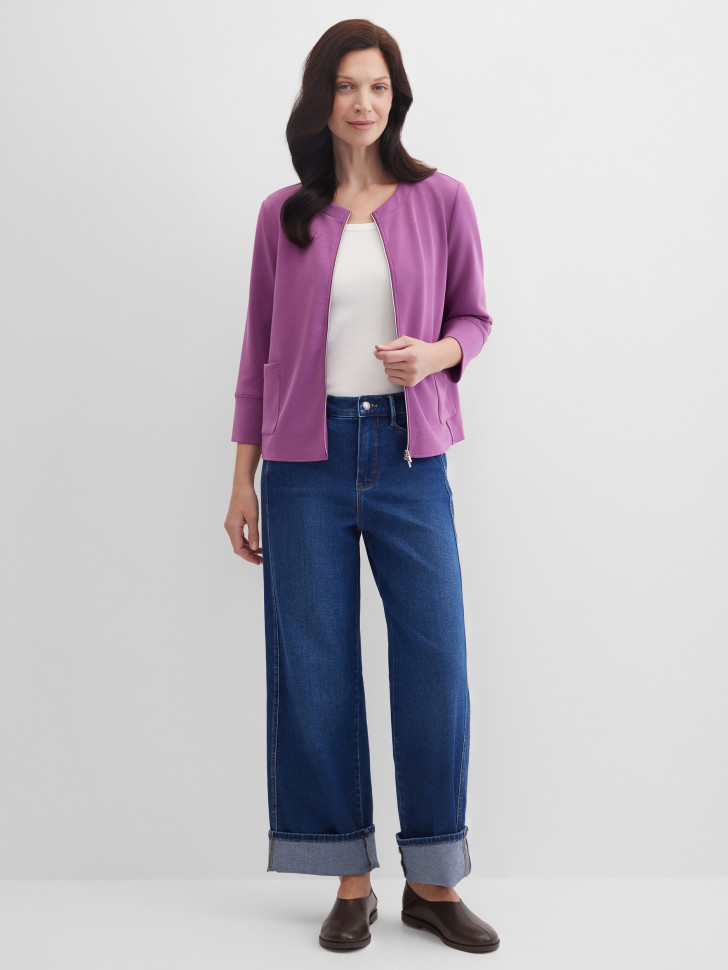 Жакет трикотажный на молнии