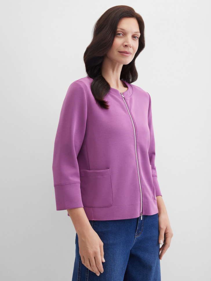 Жакет трикотажный на молнии