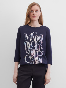 Лонгслив с принтом на кулиске