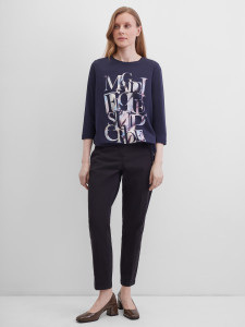 Лонгслив с принтом на кулиске