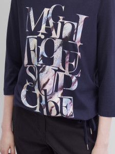 Лонгслив с принтом на кулиске