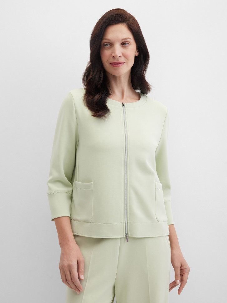 Жакет трикотажный на молнии