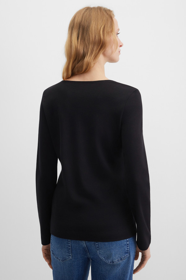 Лонгслив полуприлегающий из хлопка Pima Cotton