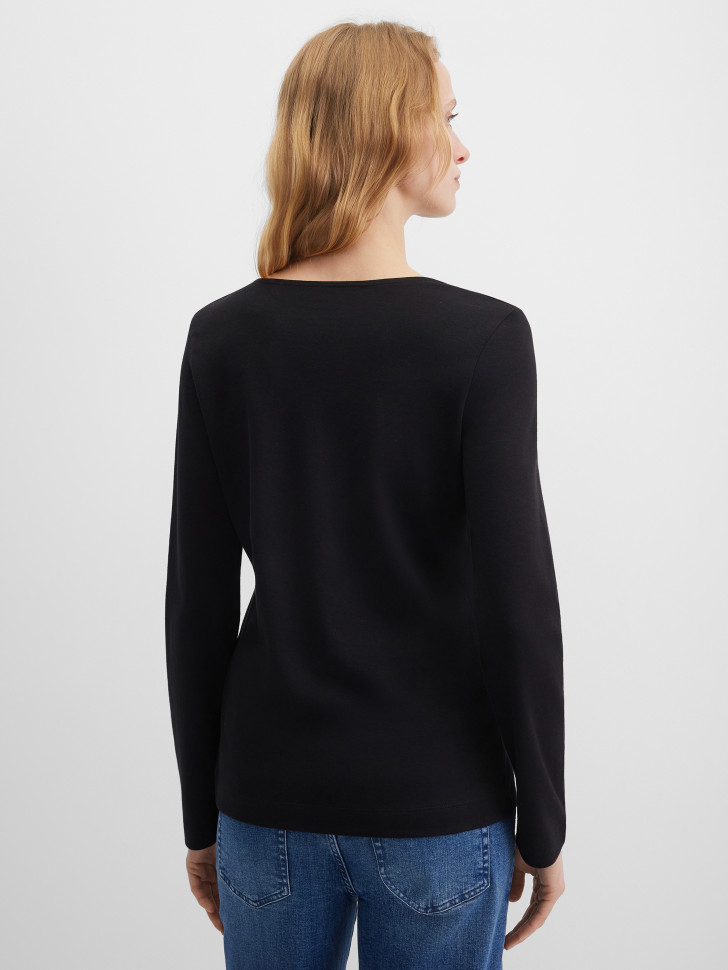 Лонгслив полуприлегающий из хлопка Pima Cotton