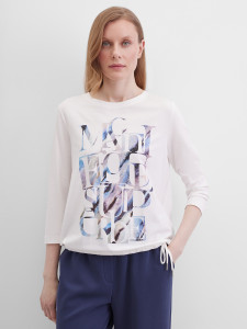 Лонгслив с принтом на кулиске