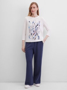 Лонгслив с принтом на кулиске