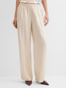 Брюки широкие с добавлением льна