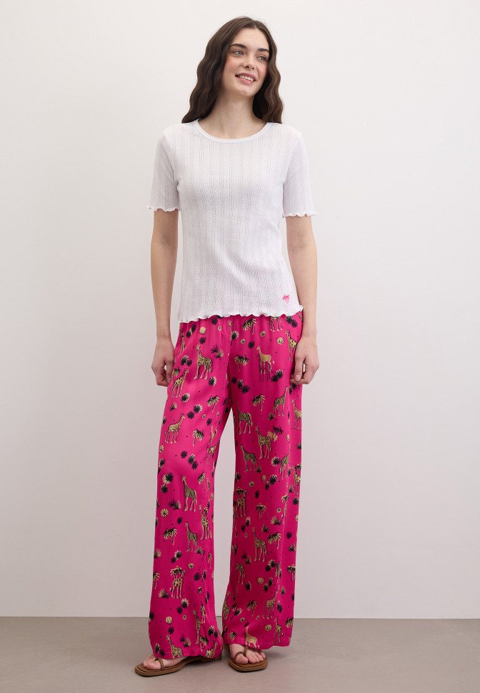 Футболка из ажурного хлопка