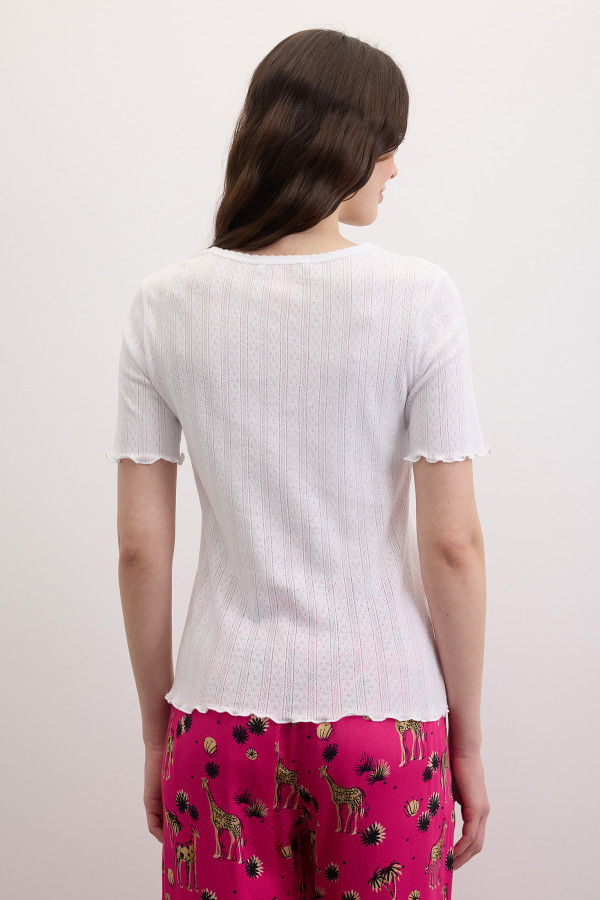 Футболка из ажурного хлопка