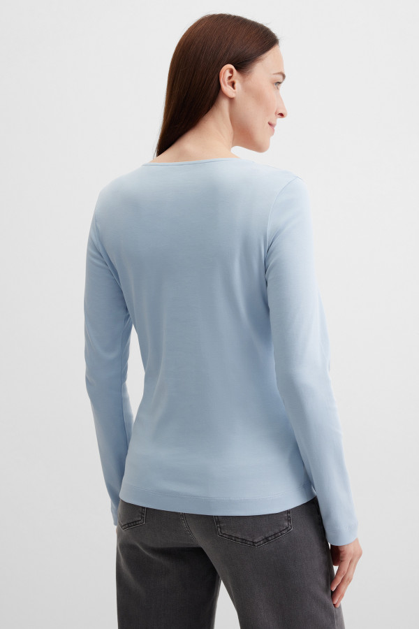 Лонгслив полуприлегающий из хлопка Pima Cotton