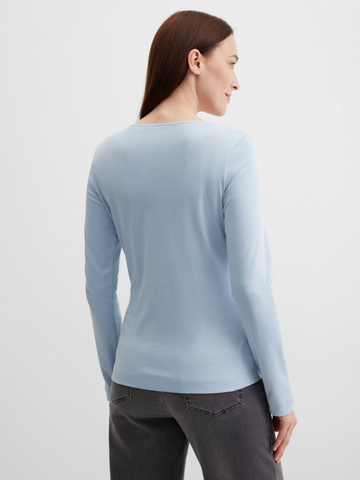 Лонгслив полуприлегающий из хлопка Pima Cotton