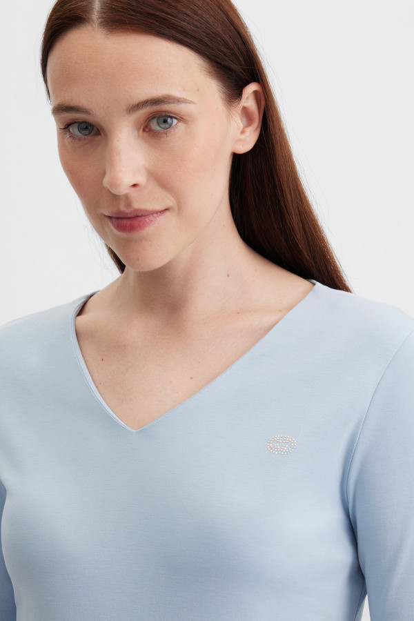 Лонгслив полуприлегающий из хлопка Pima Cotton