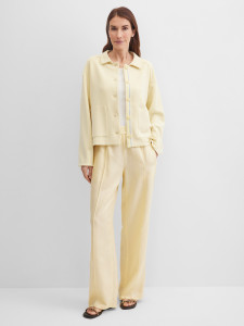 Брюки широкие с добавлением льна