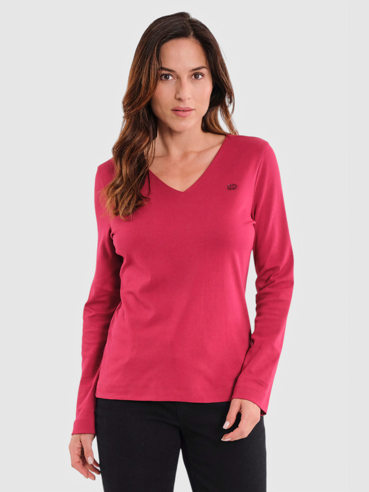 Лонгслив полуприлегающий из хлопка Pima Cotton