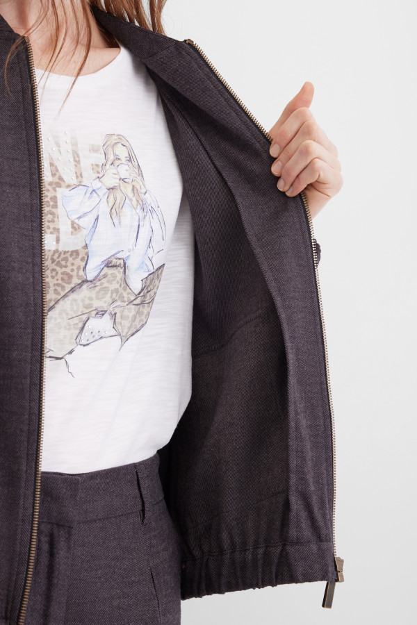 Бомбер с добавлением шерсти