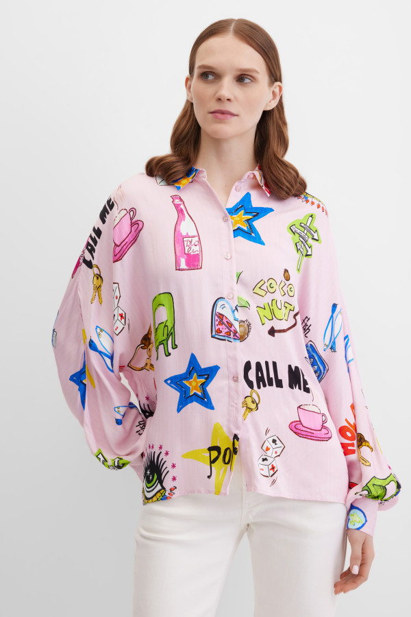 Блузка с длинным рукавом