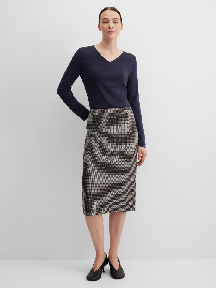 Лонгслив полуприлегающий из хлопка Pima Cotton