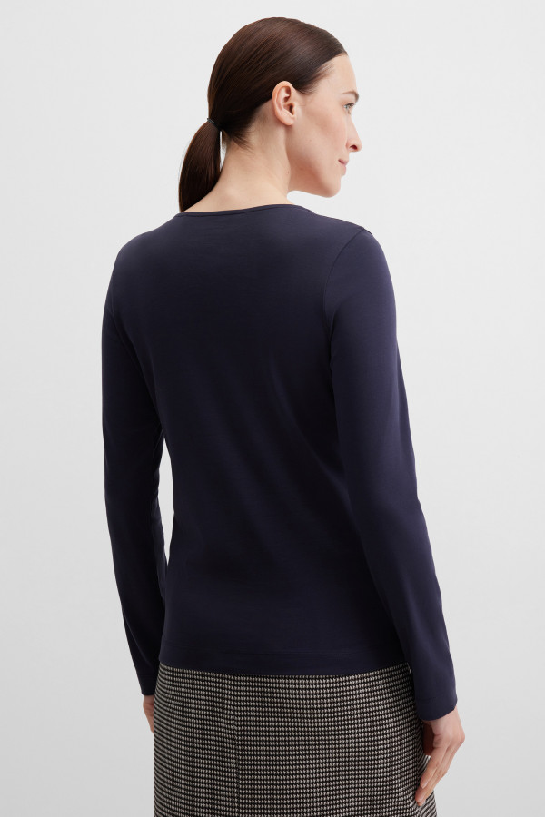 Лонгслив полуприлегающий из хлопка Pima Cotton