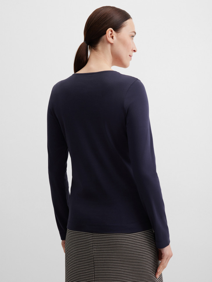 Лонгслив полуприлегающий из хлопка Pima Cotton