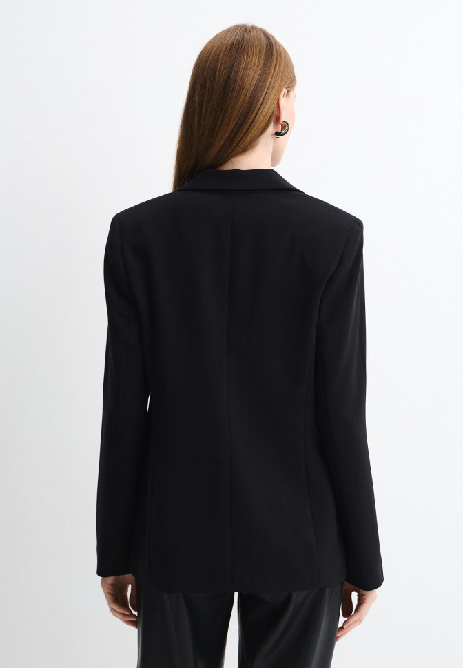 Жакет классический однобортный с вышивкой