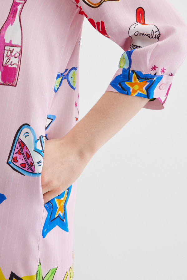 Платье-рубашка миди