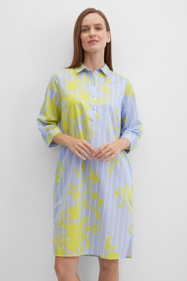 Платье-рубашка с принтом