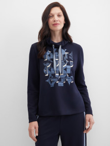 Свитшот с воротником-стойкой