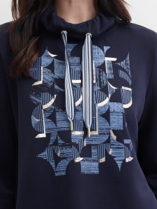 Свитшот с воротником-стойкой