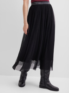 Юбка миди из сетчатой ткани