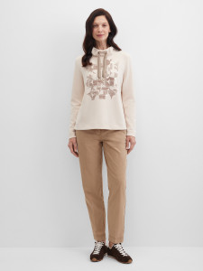 Свитшот с воротником-стойкой