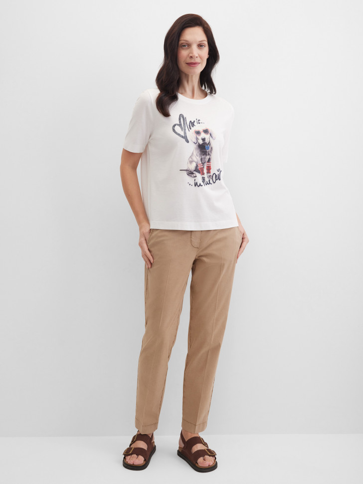 Брюки зауженные укороченные со стрелками