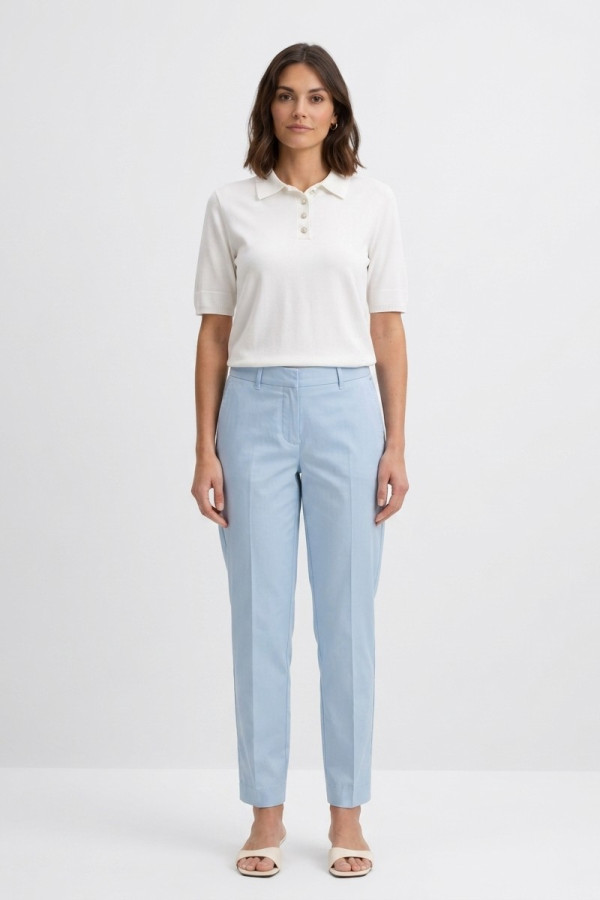 Брюки зауженные укороченные