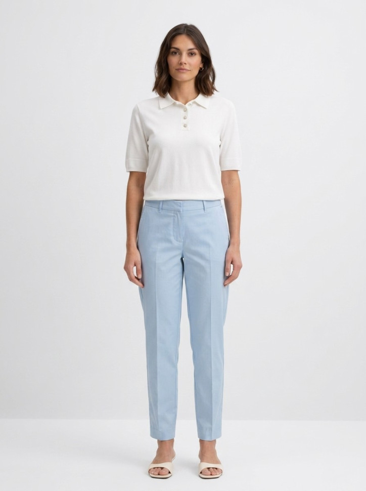 Брюки зауженные укороченные