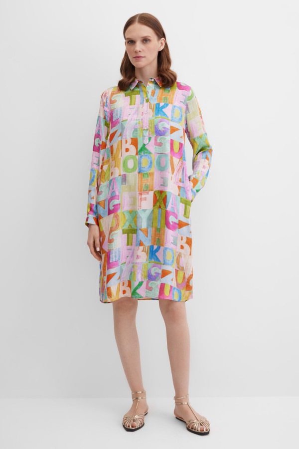 Платье-рубашка миди