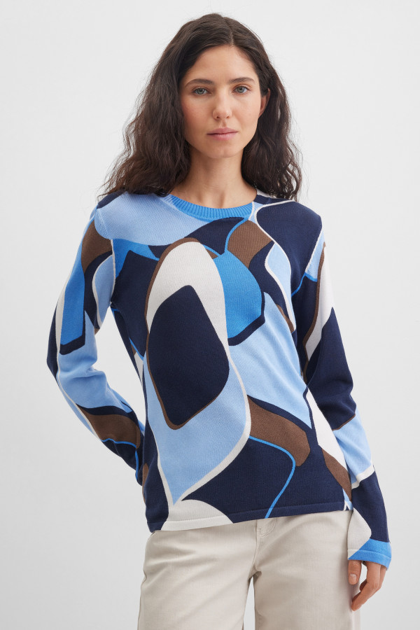 Джемпер с абстрактным принтом