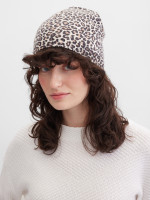 Шапка трикотажная с леопардовым принтом
