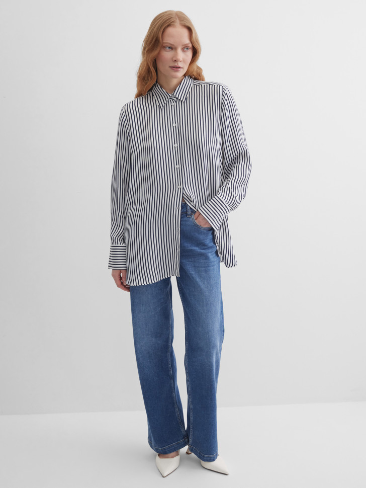 Блузка свободная в полоску