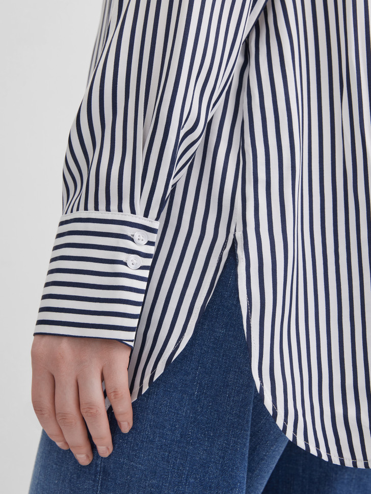 Блузка свободная в полоску