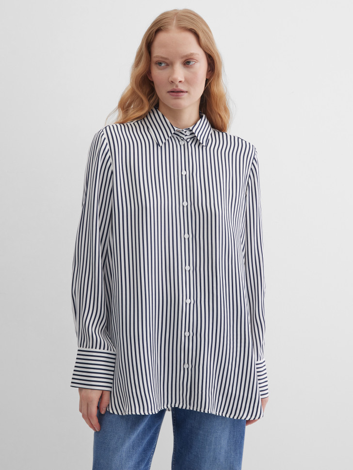 Блузка свободная в полоску