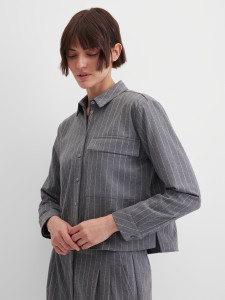 Рубашка укороченная в полоску