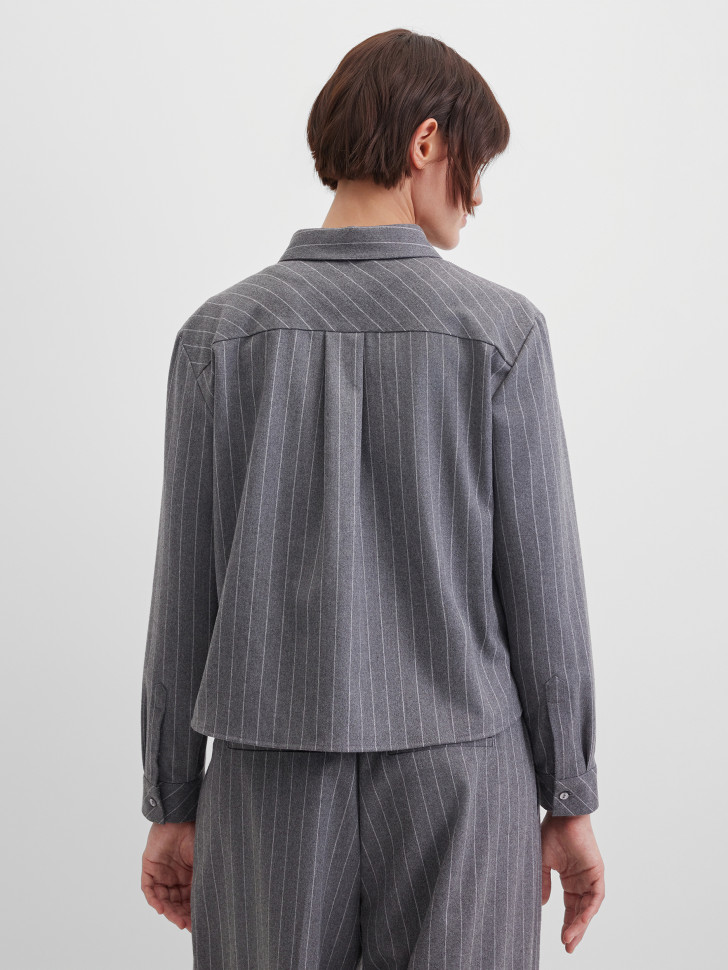 Рубашка укороченная в полоску